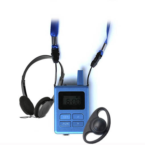 Receptor radioguia - audífono - guiado de grupo - sistema whisper  modelo SPL-1360 magnético